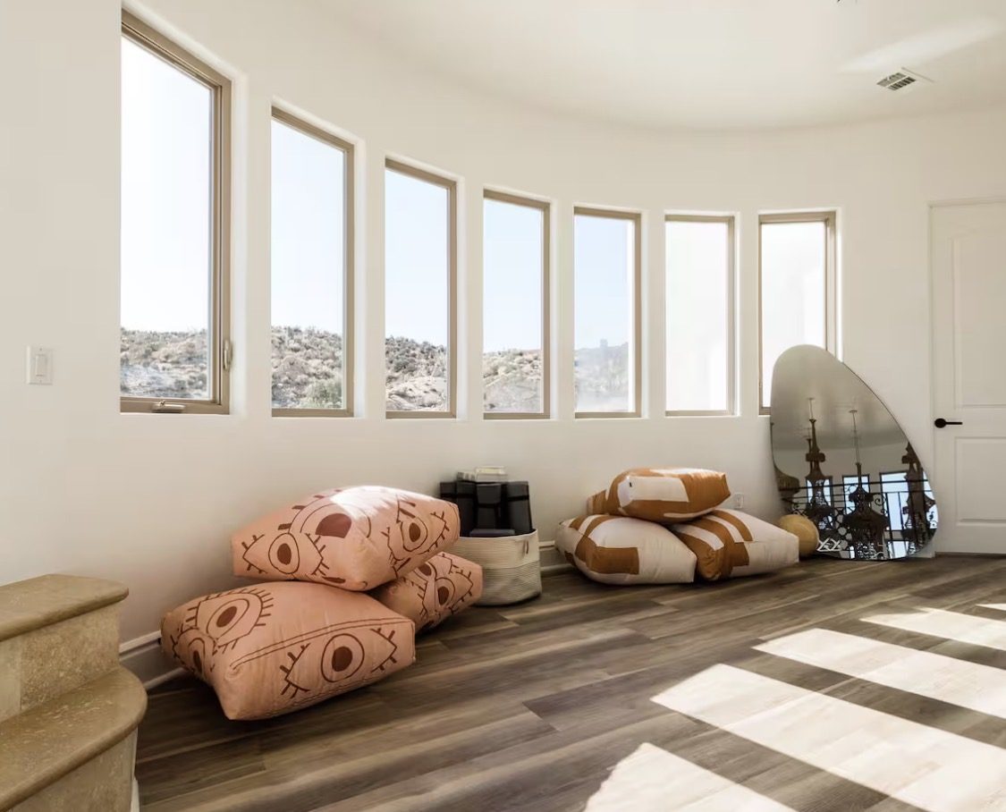 Warm toned bedroom