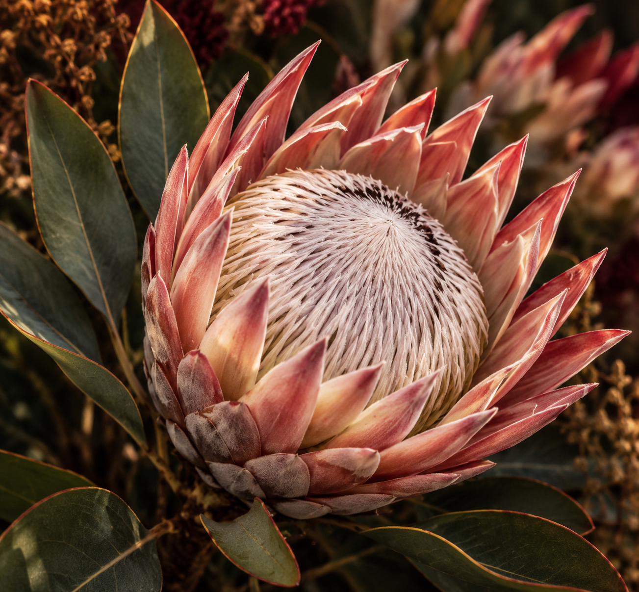 Protea flower in bloom