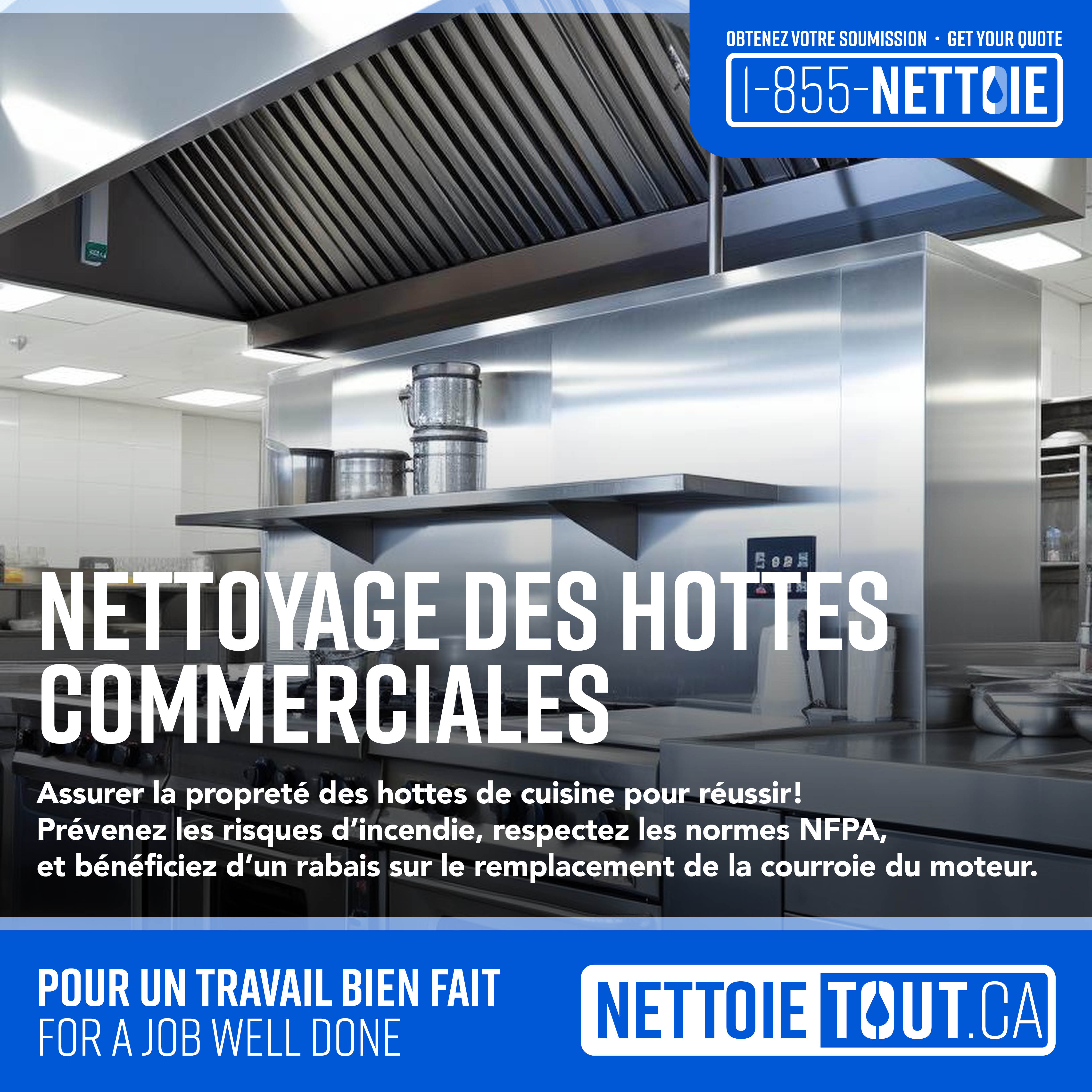 Tarif Nettoyage Hotte Restaurant