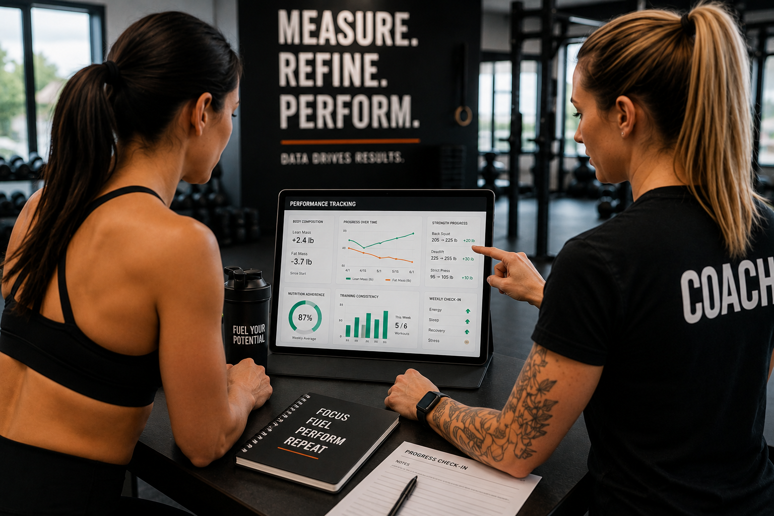 Performance tracking dashboard illustration