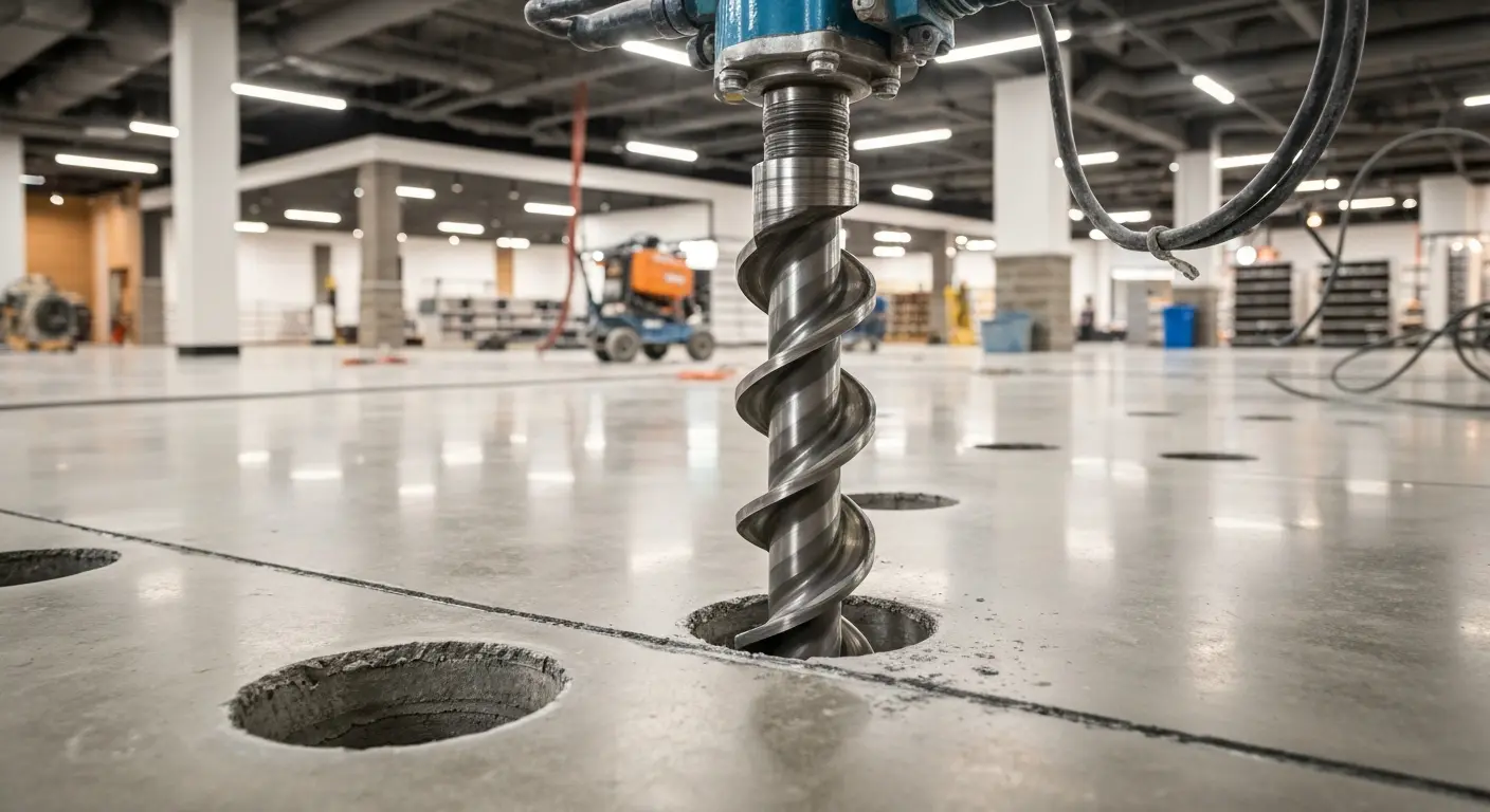 Core drilling in concrete