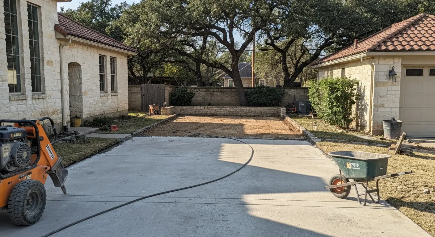 Driveway removal in San Antonio
