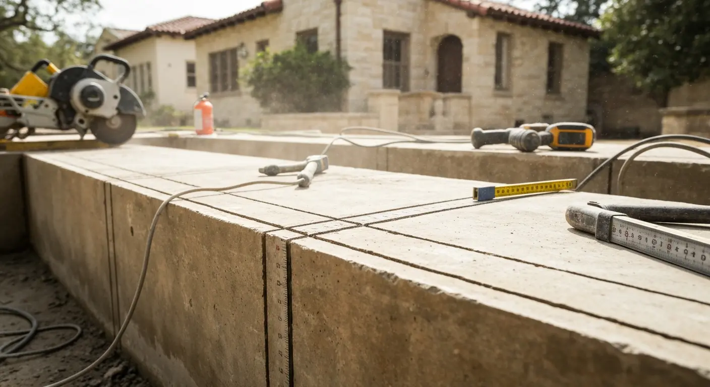 Historic concrete foundation