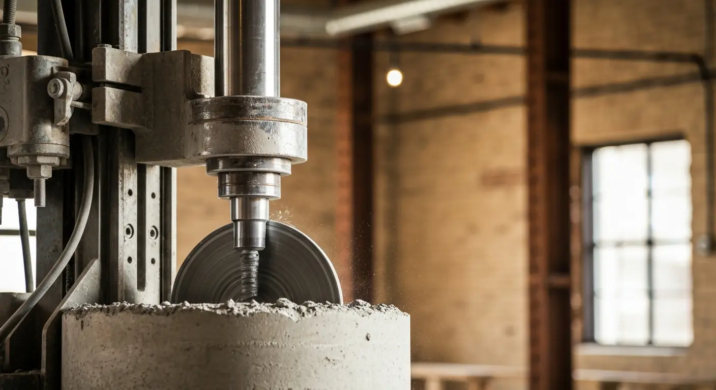 Concrete core drilling operation