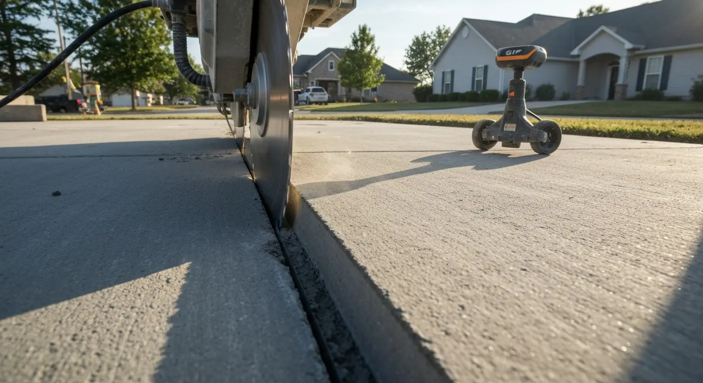 Modern concrete saw cutting