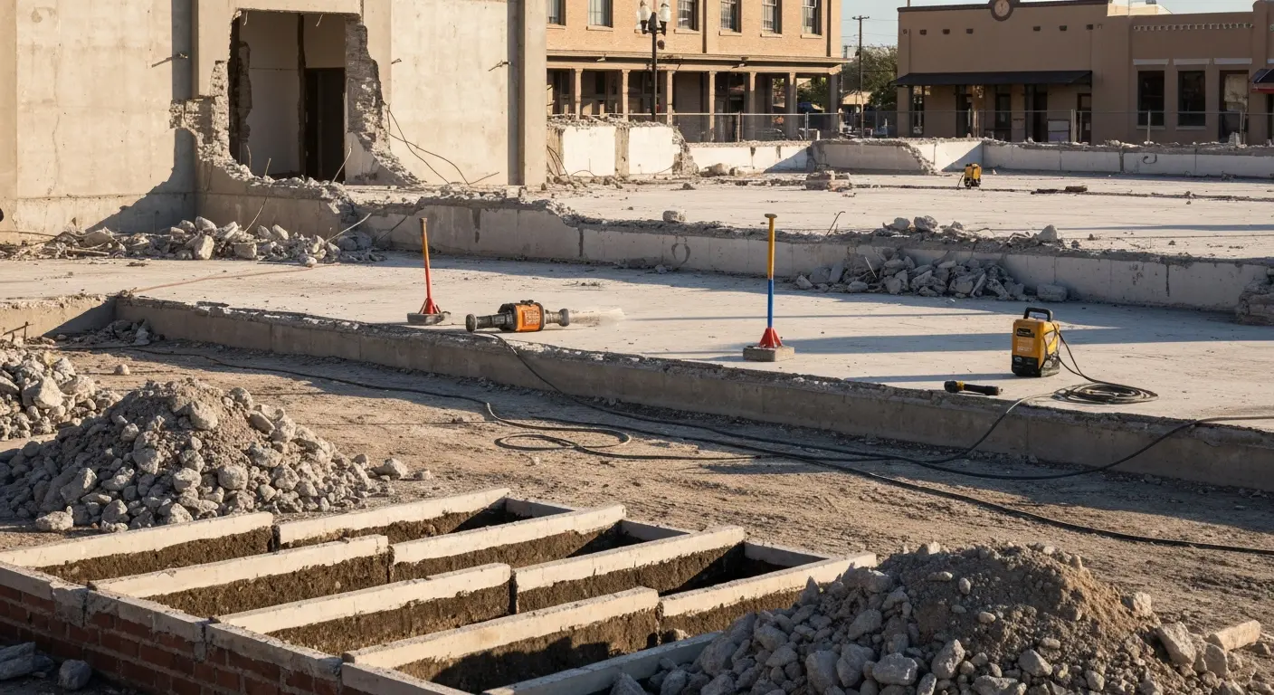 Concrete demolition work