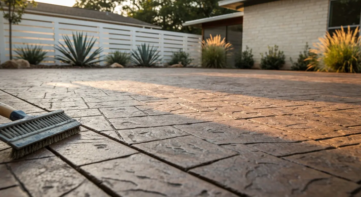 Decorative concrete patio