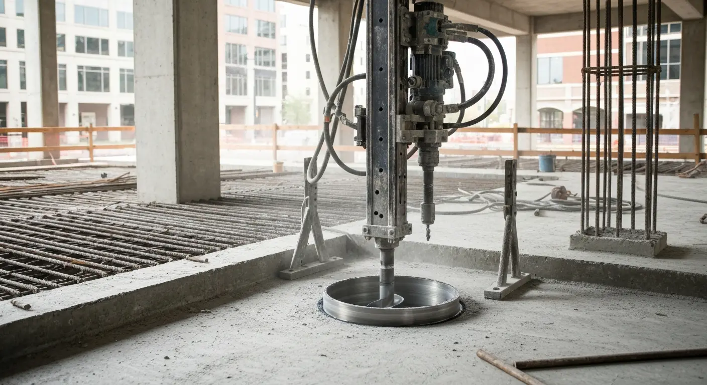 Concrete coring work