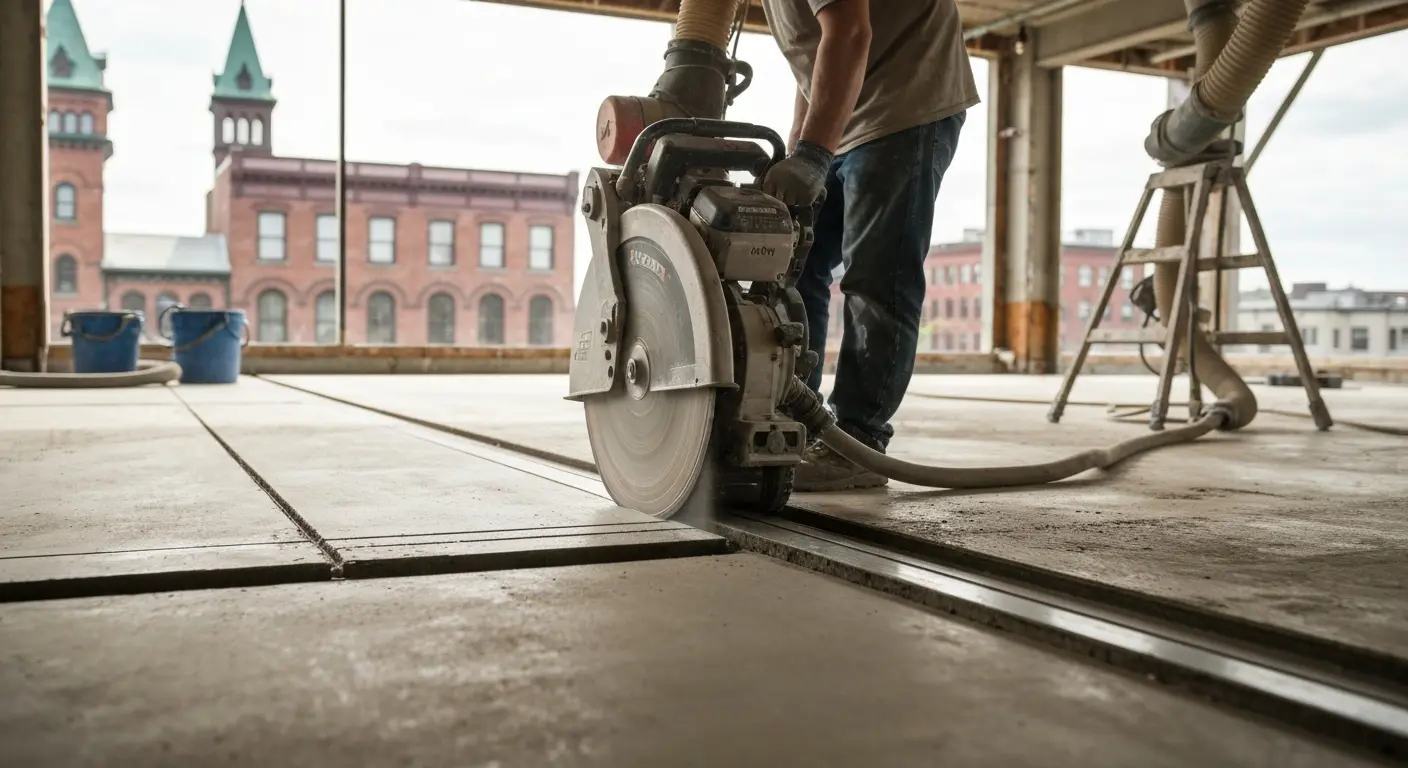 Concrete saw cutting service
