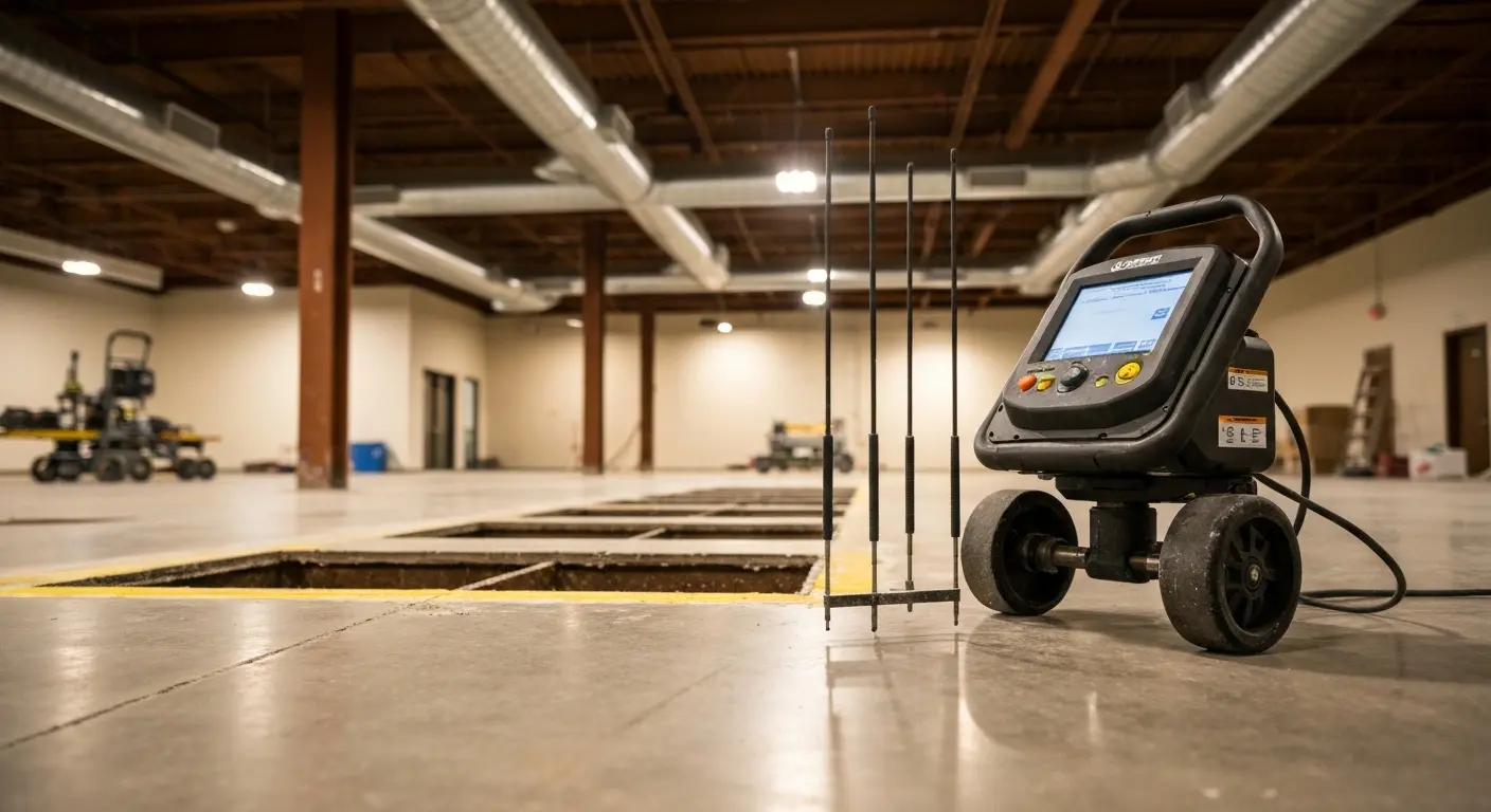 Concrete scanning with GPR equipment