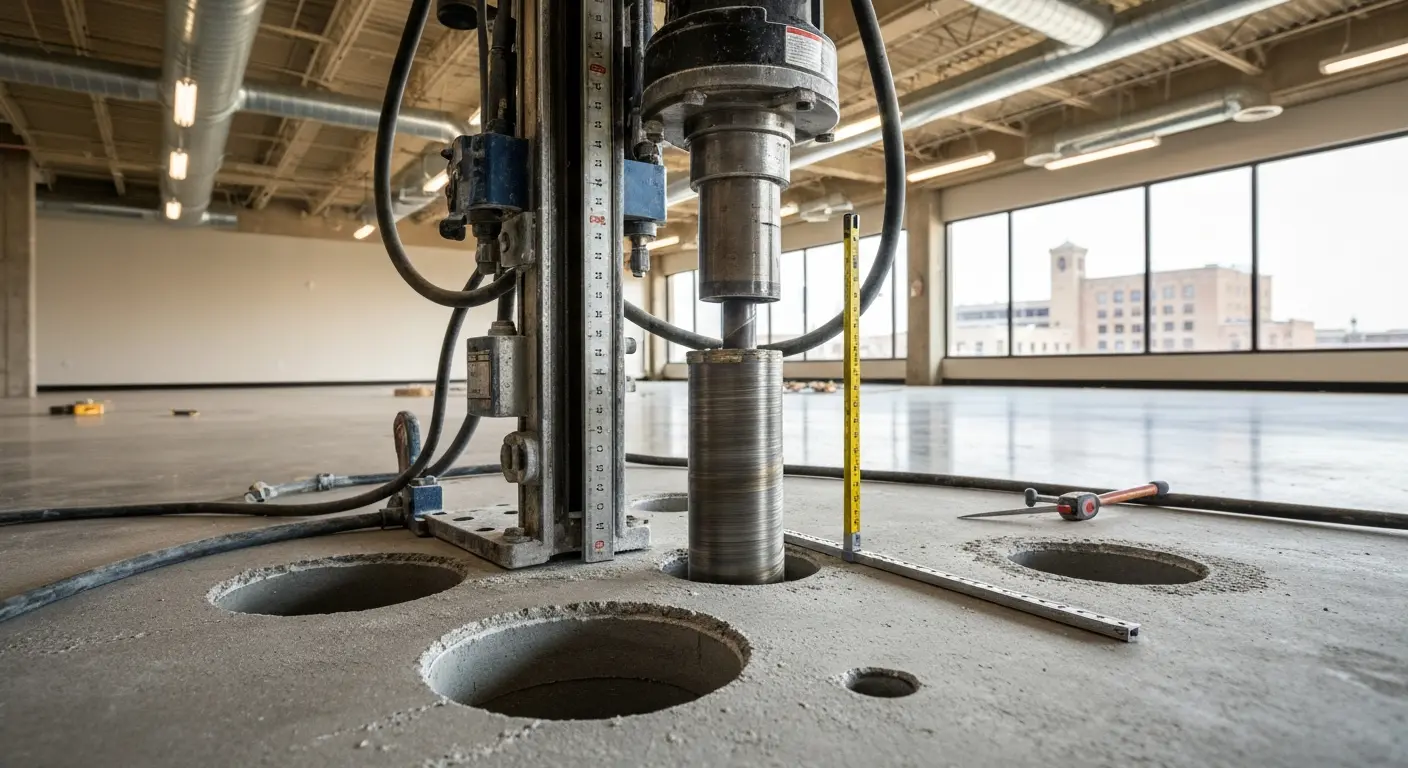 Concrete coring work