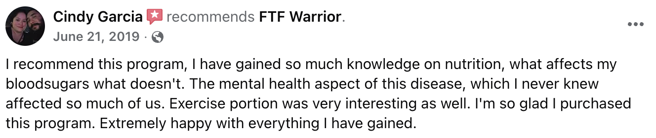 FTF Warrior result