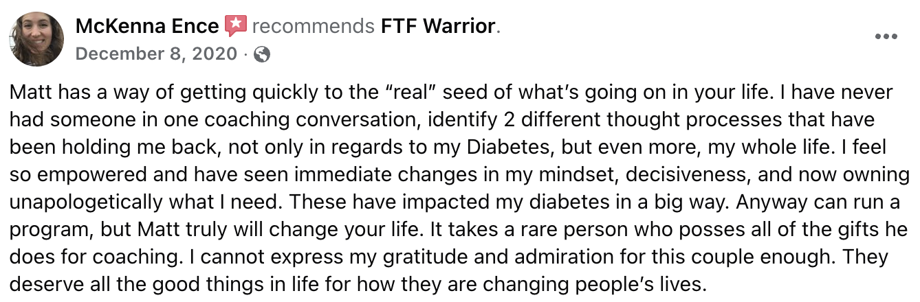 FTF Warrior result