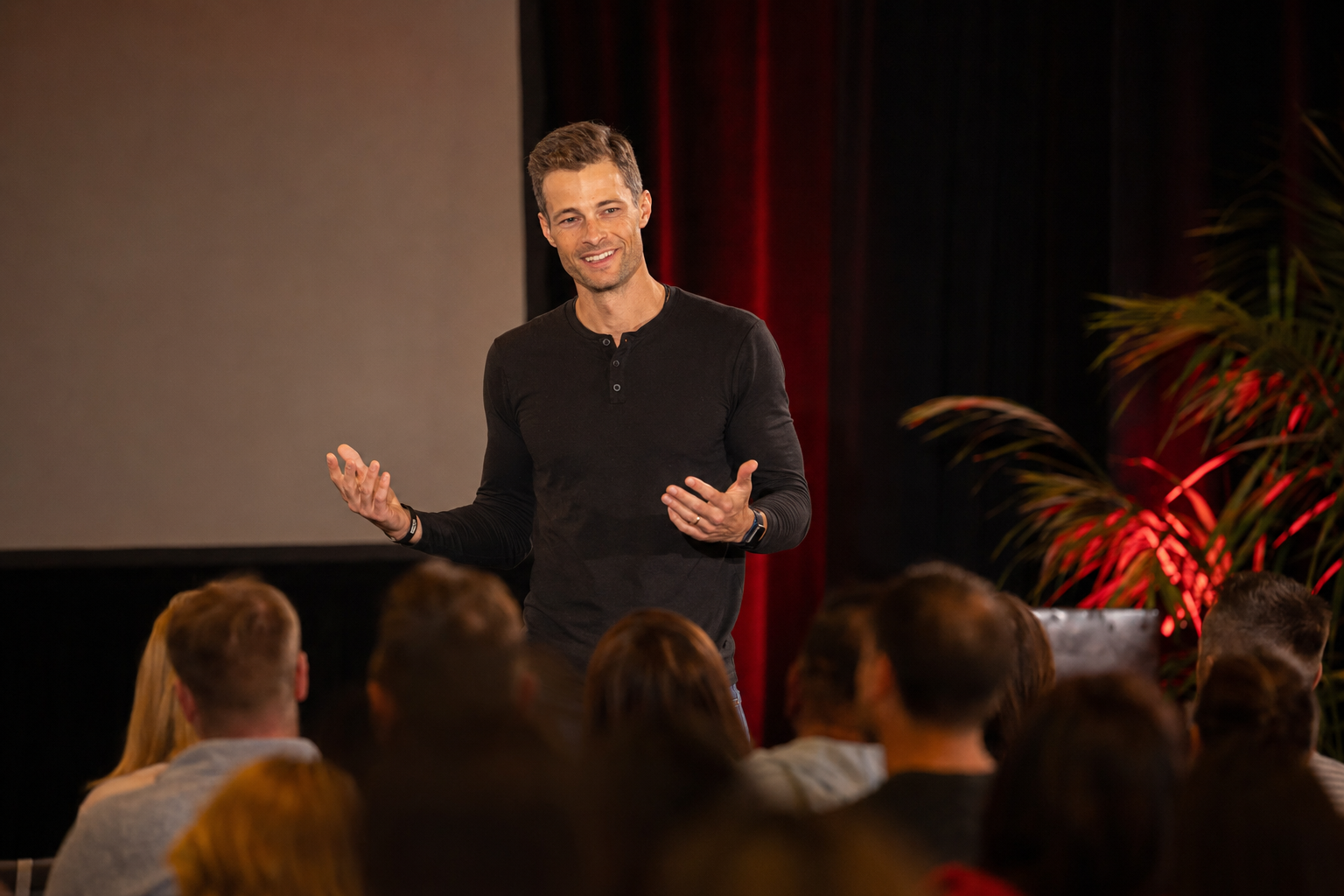Matt Vande Vegte speaking on stage