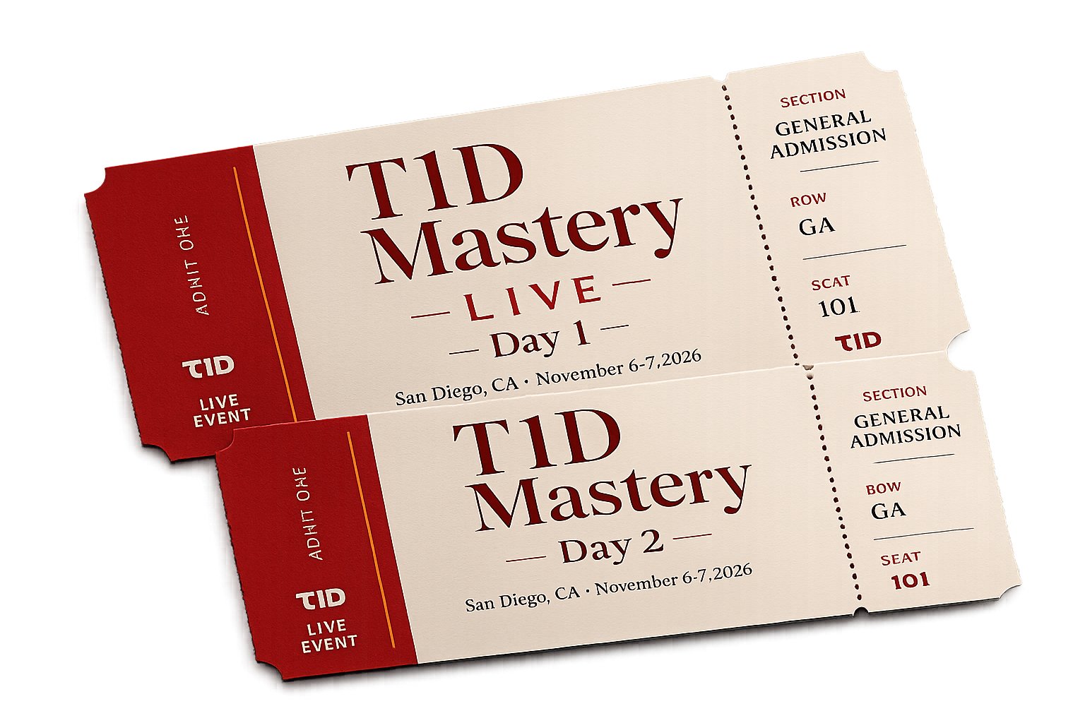 T1D Mastery LIVE General Admission Ticket