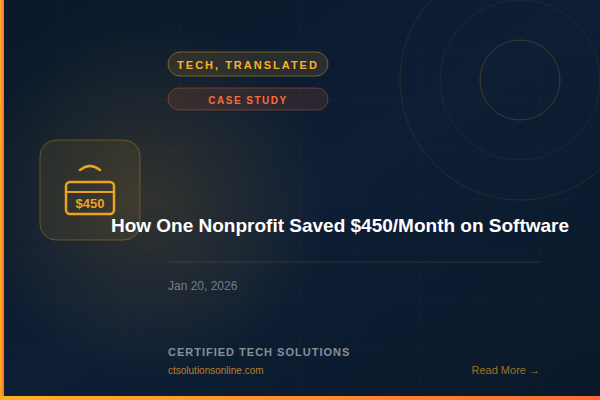 How One Nonprofit Saved $450/Month on Software