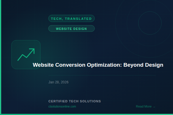Website Conversion Optimization: Beyond Design