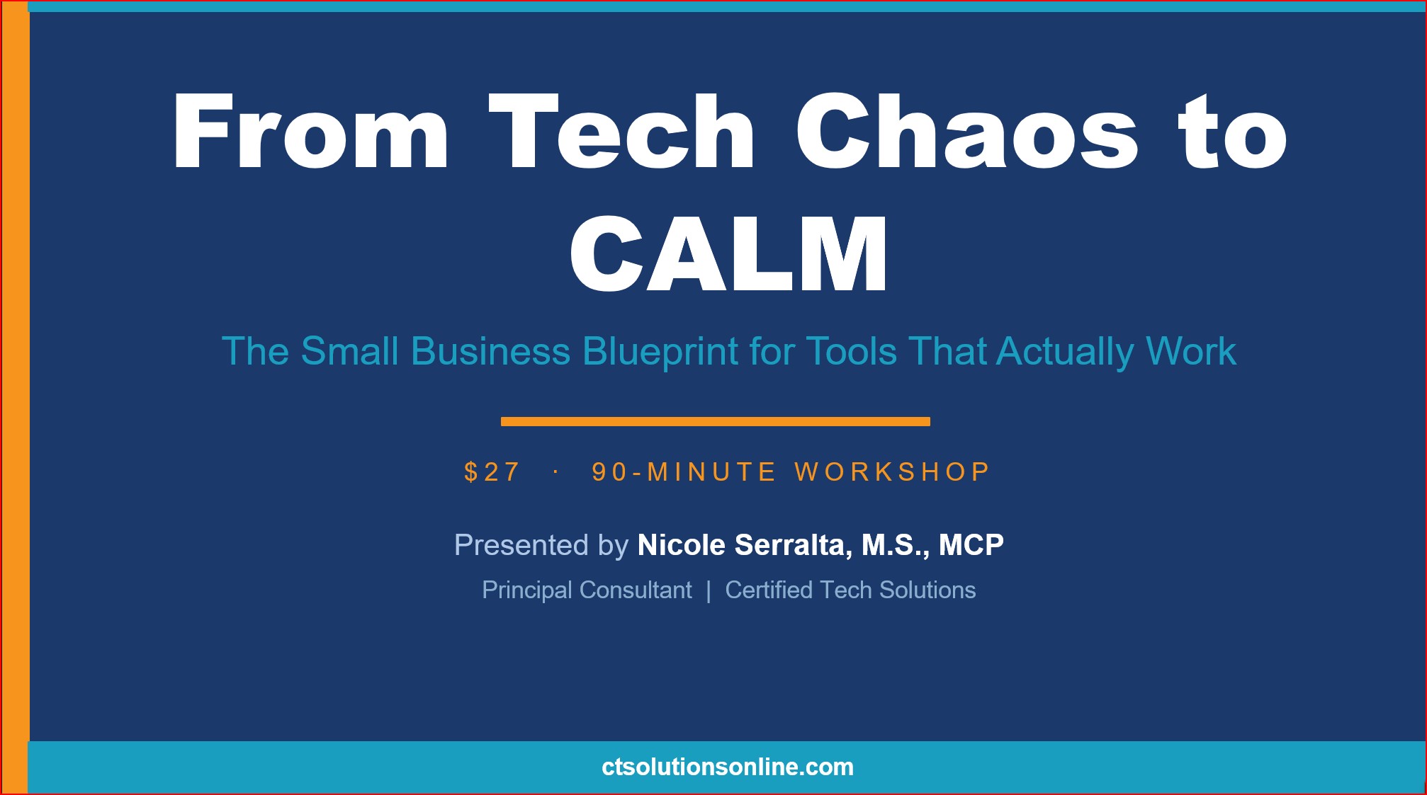 From Tech Chaos to CALM Workshop