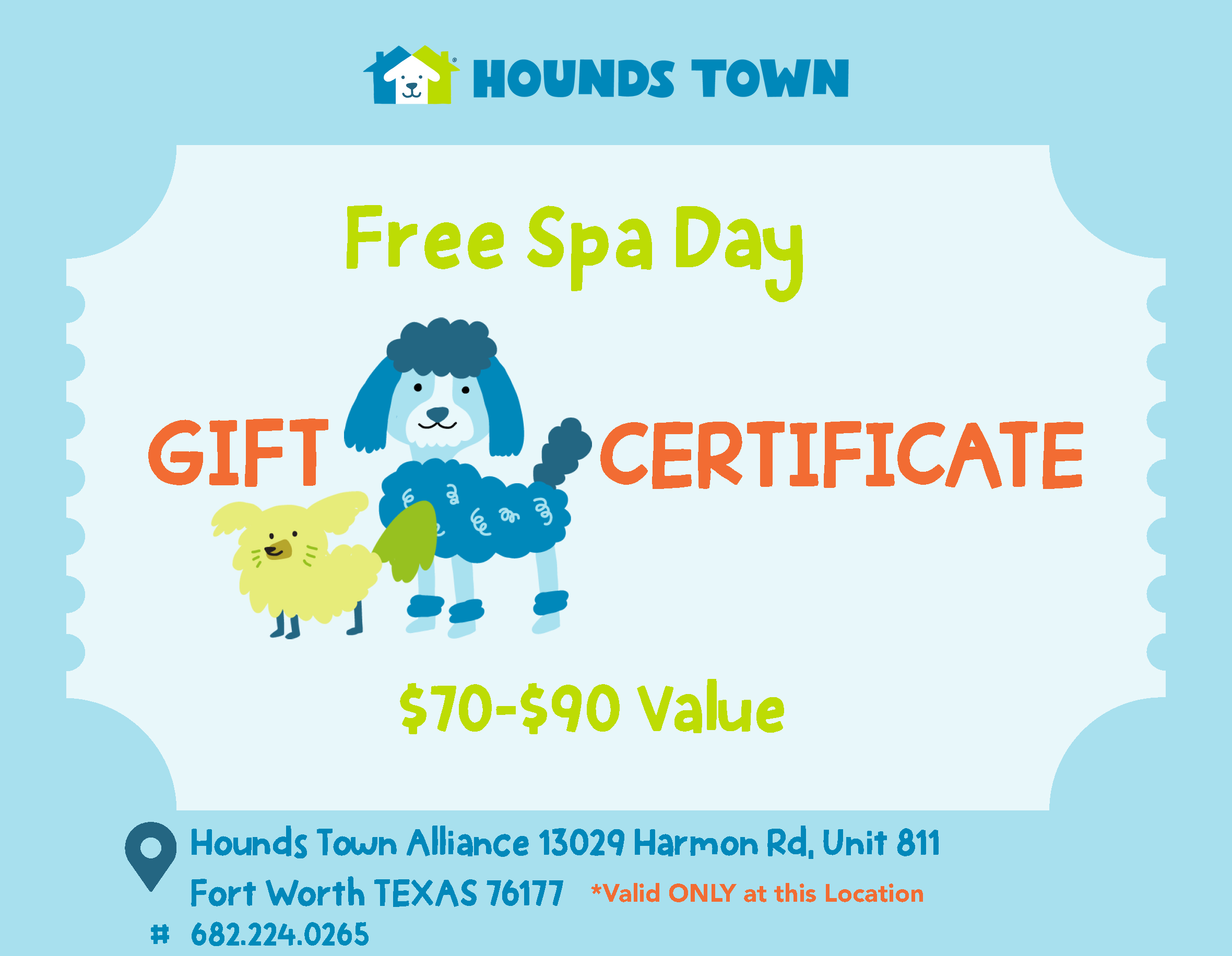 Doggie Spa Gift Certificate – Houndstown Alliance