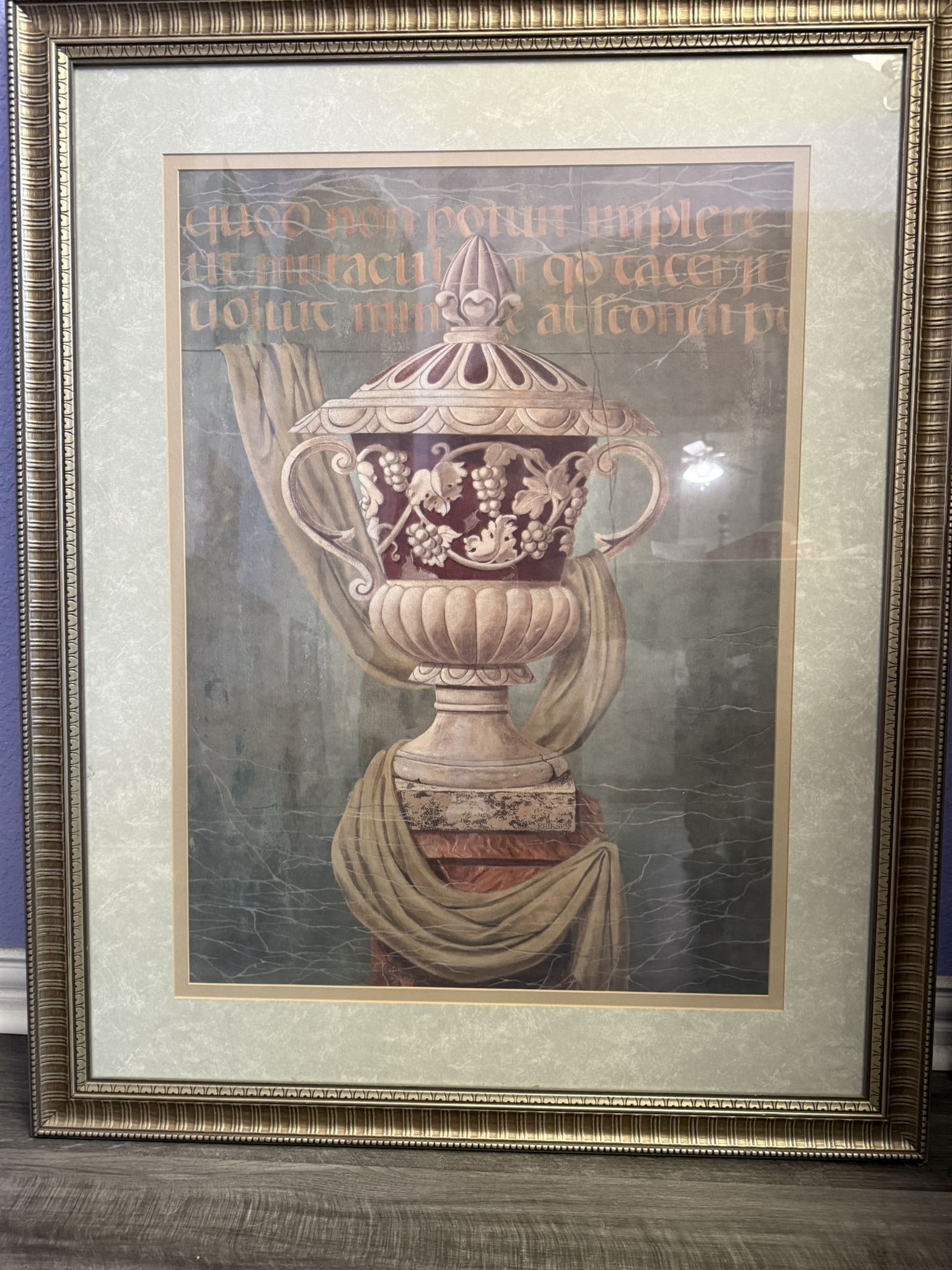 Framed Classical Urn Still Life – Susan Carson