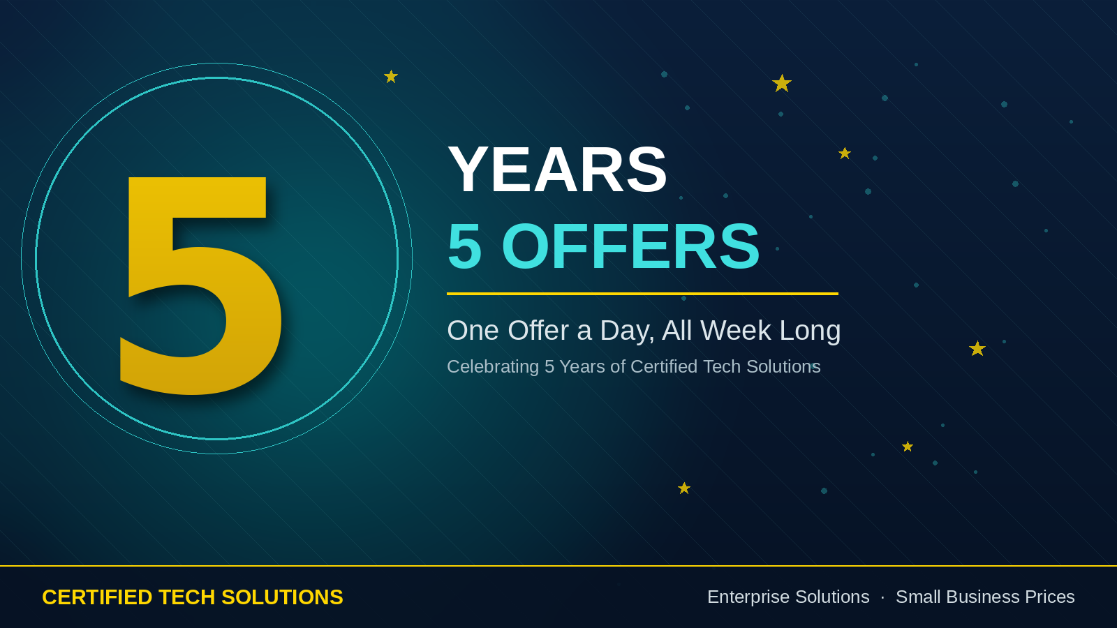 5 Years 5 Offers - Celebrating our 5th Anniversary