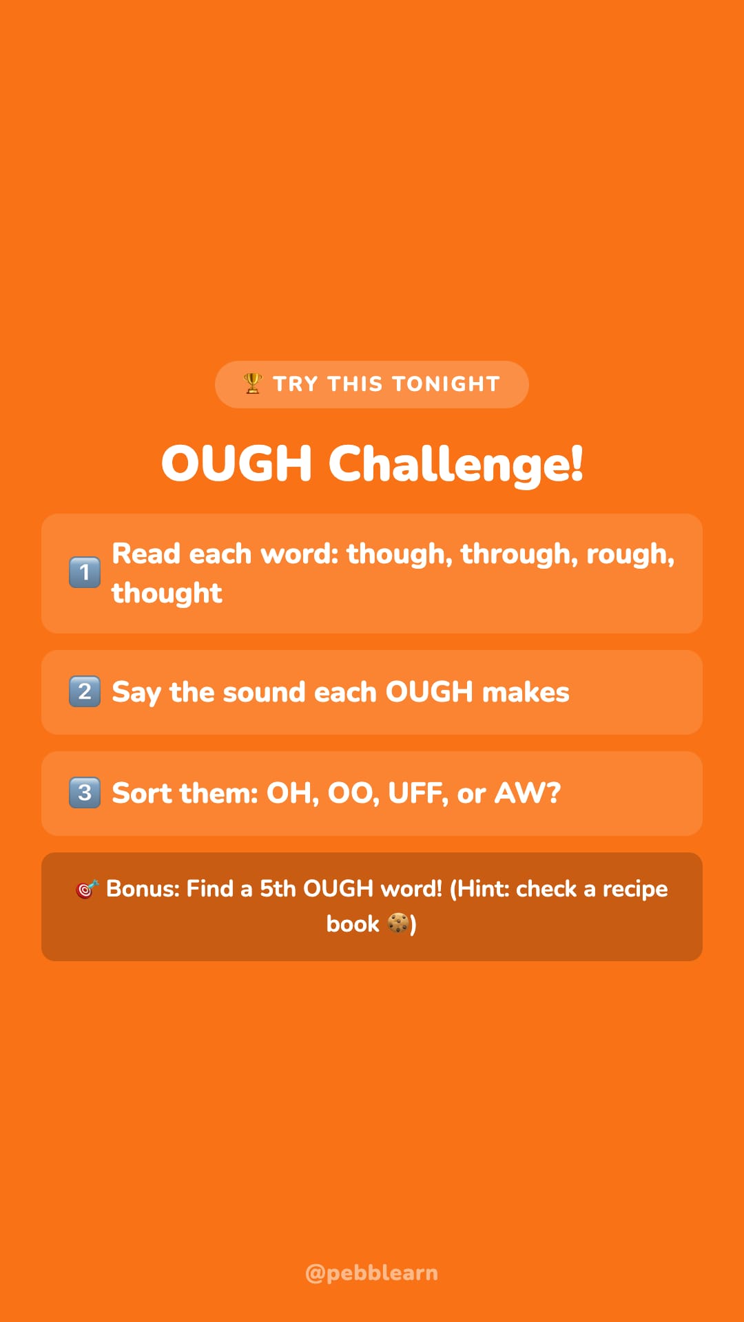 Try This Tonight activity