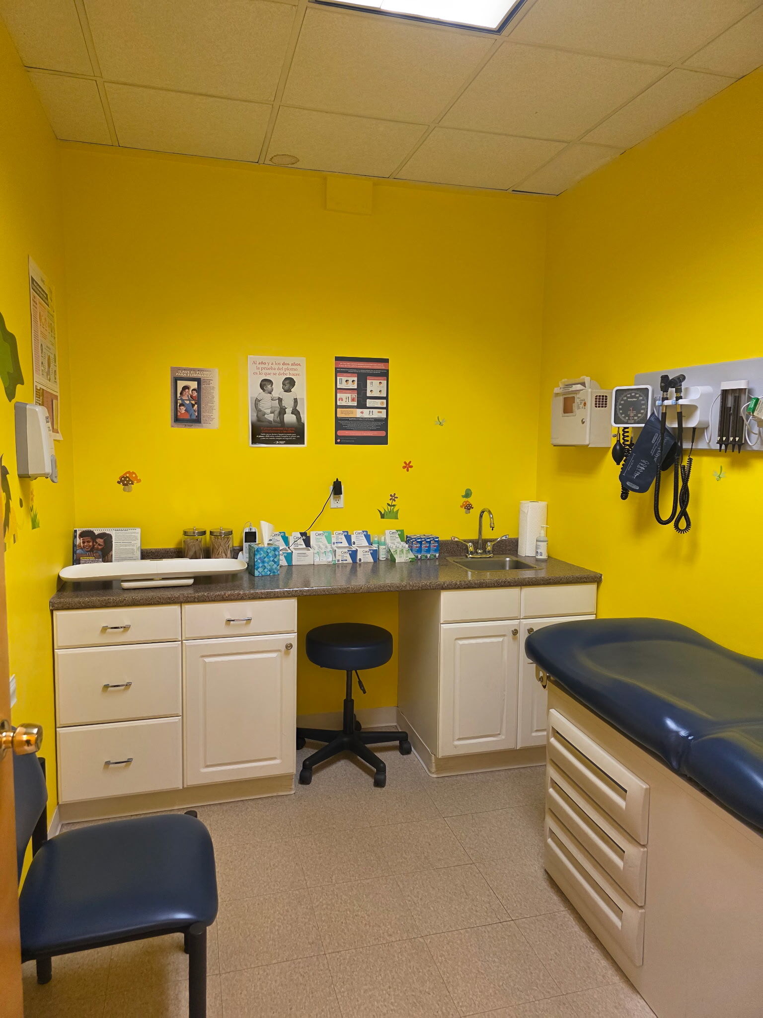 Sunny exam room at Premier Pediatrics