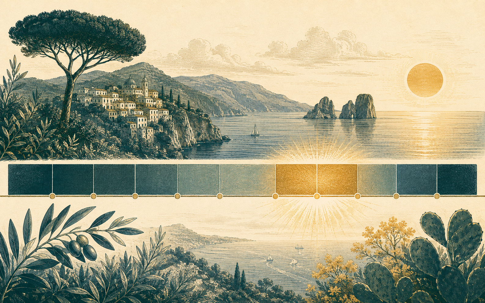Illustration of the travel calendar showing shoulder season highlighted in fall.