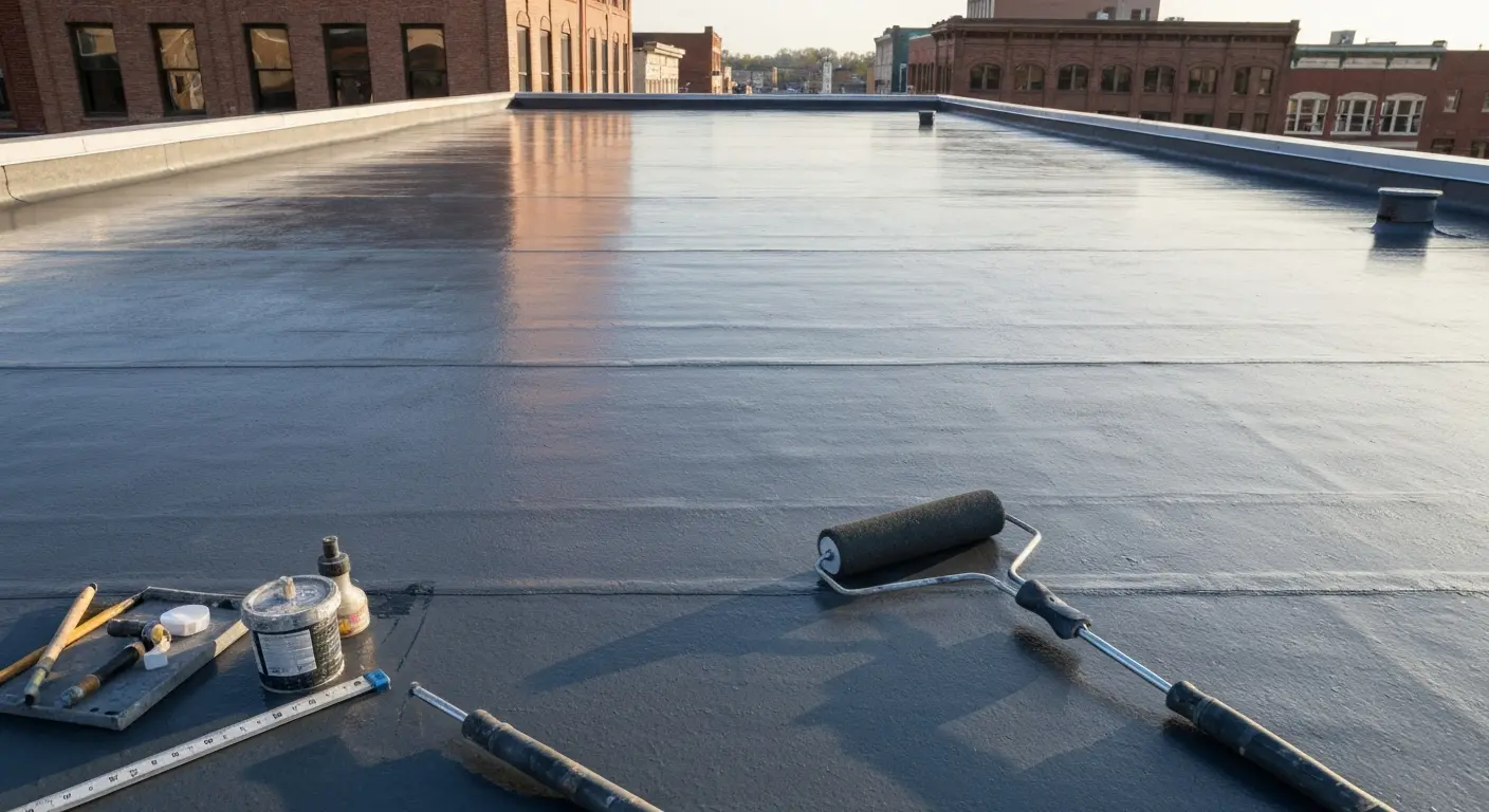 Flat roof installation