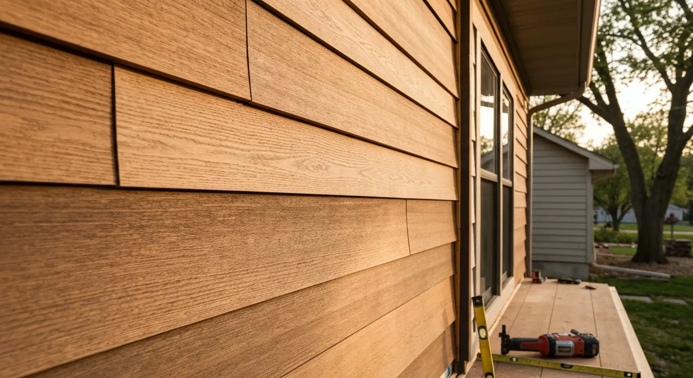Engineered wood siding