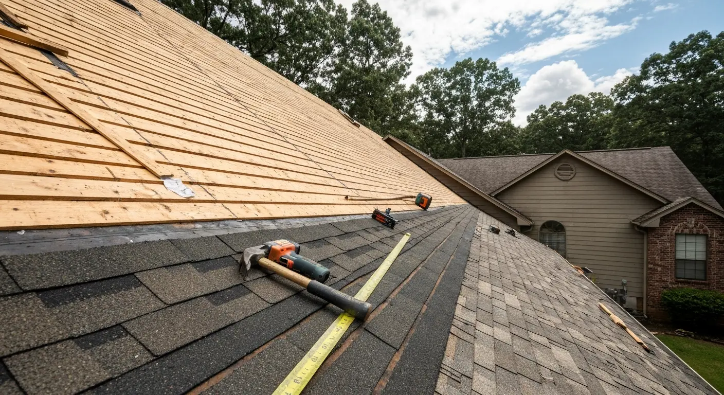 Roof repair work
