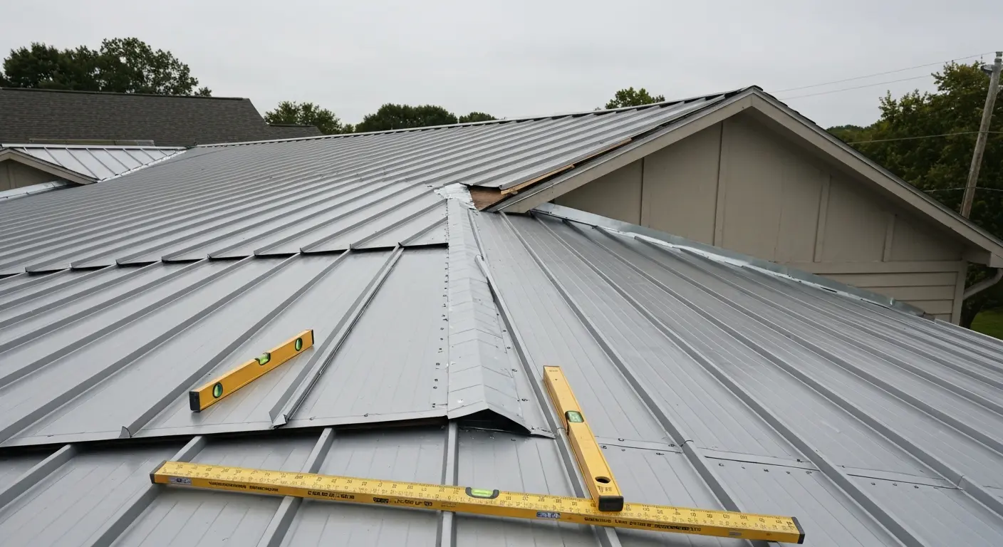 Metal roofing installation