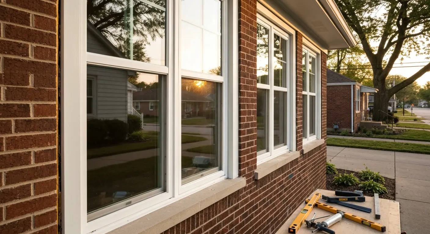Vinyl window installation