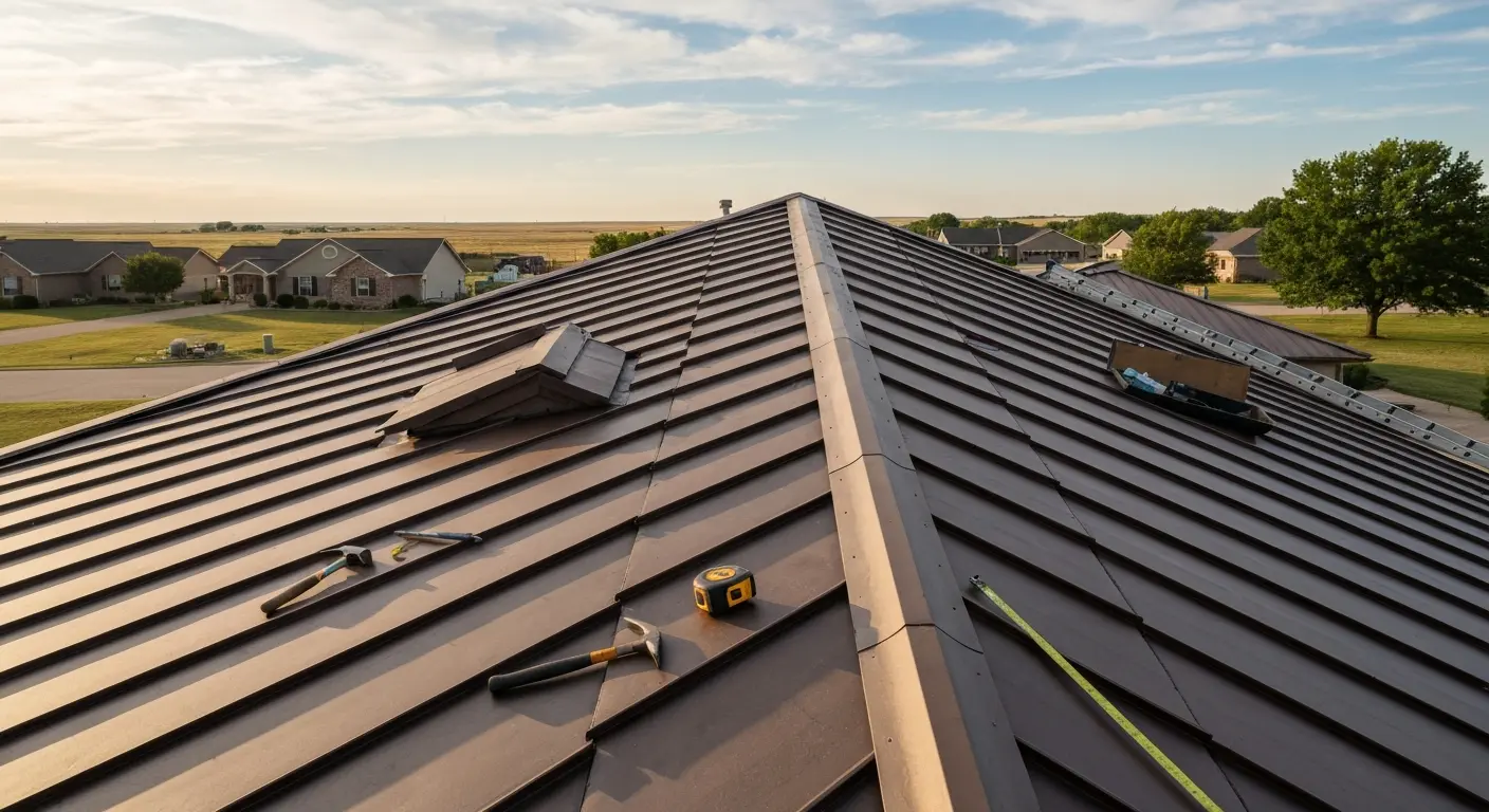 Metal roofing installation