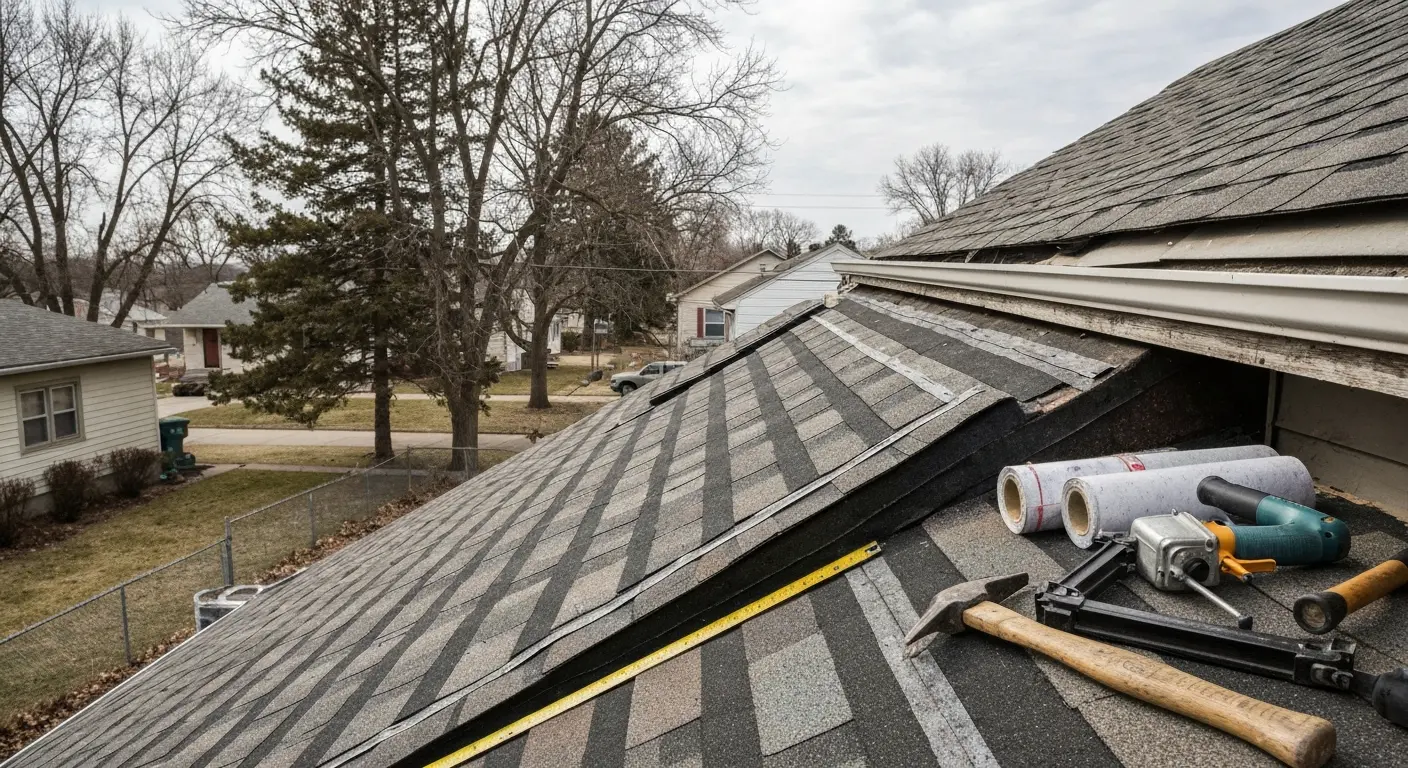 Storm damage roof