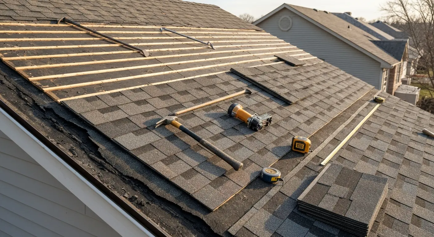 Hail damage roof repair