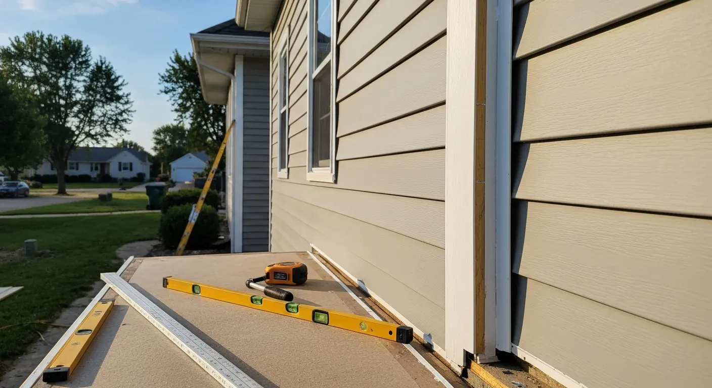 Siding contractor work