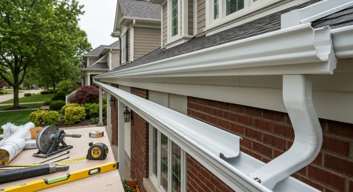 Seamless gutter installation