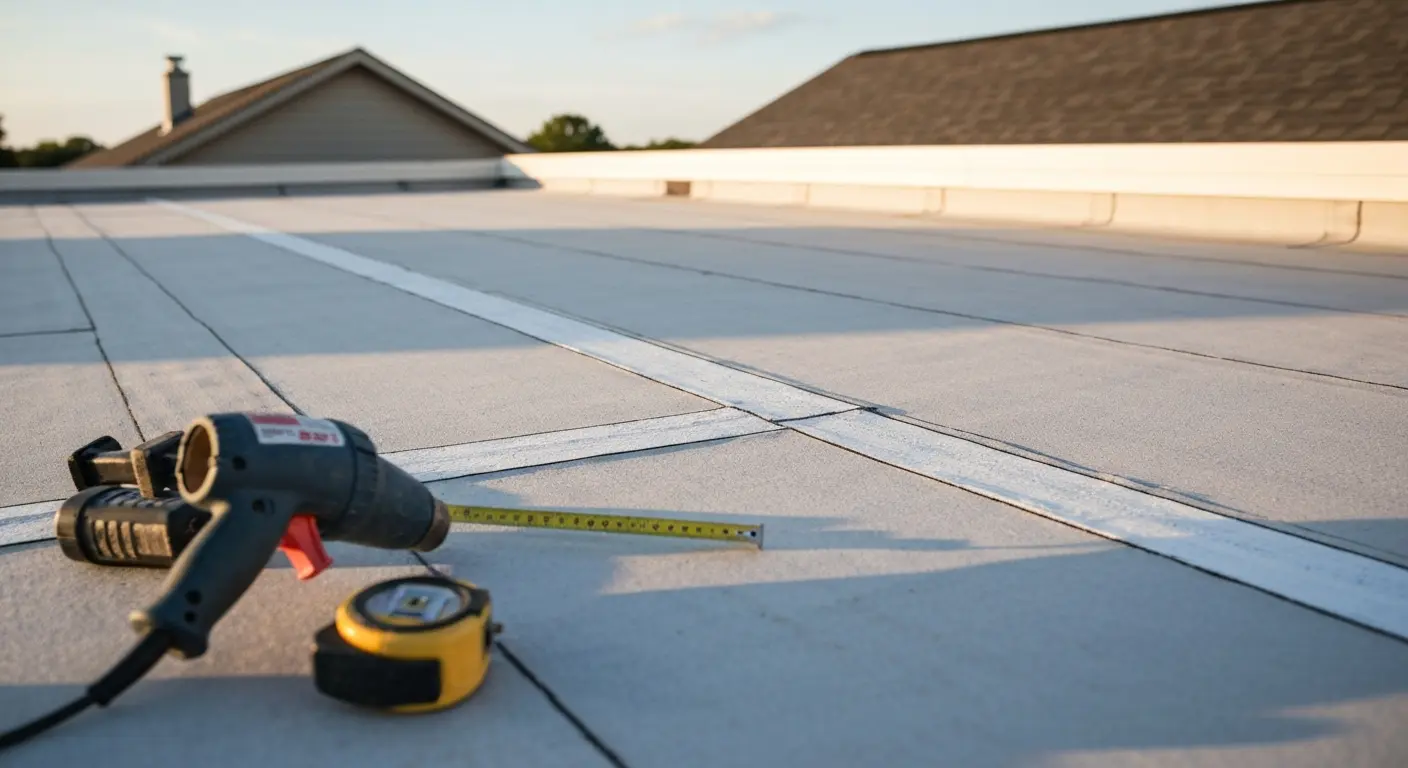 Flat roof repair project
