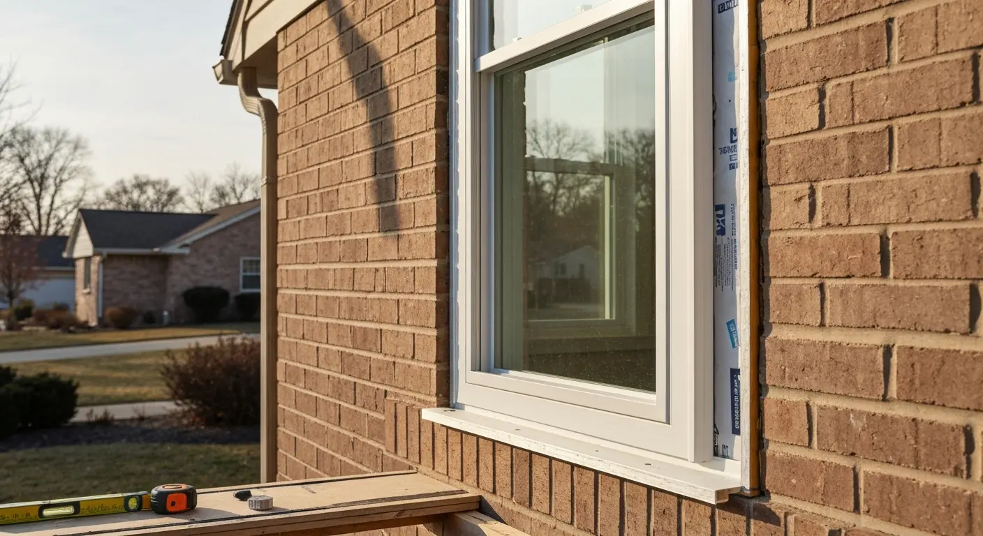 Vinyl window installation