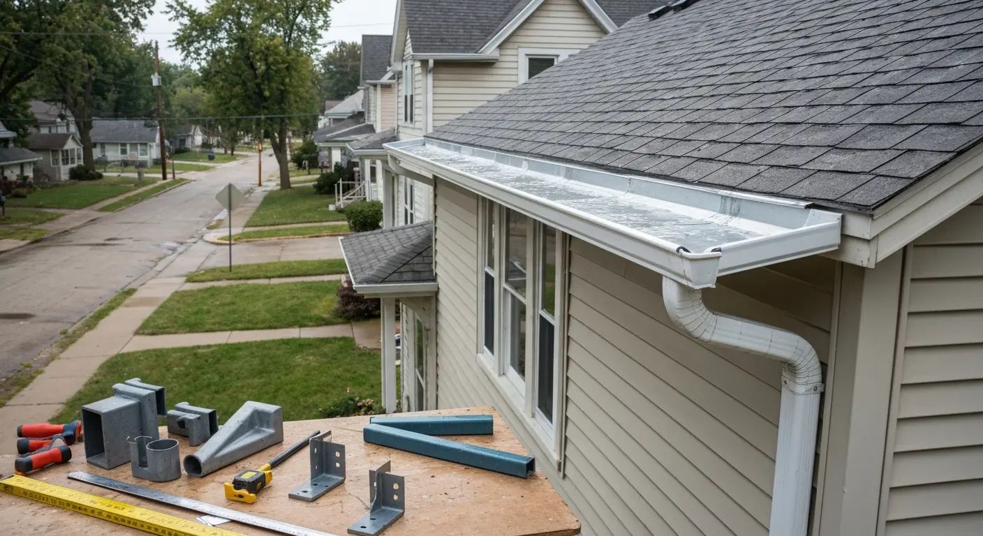 Gutter repair work