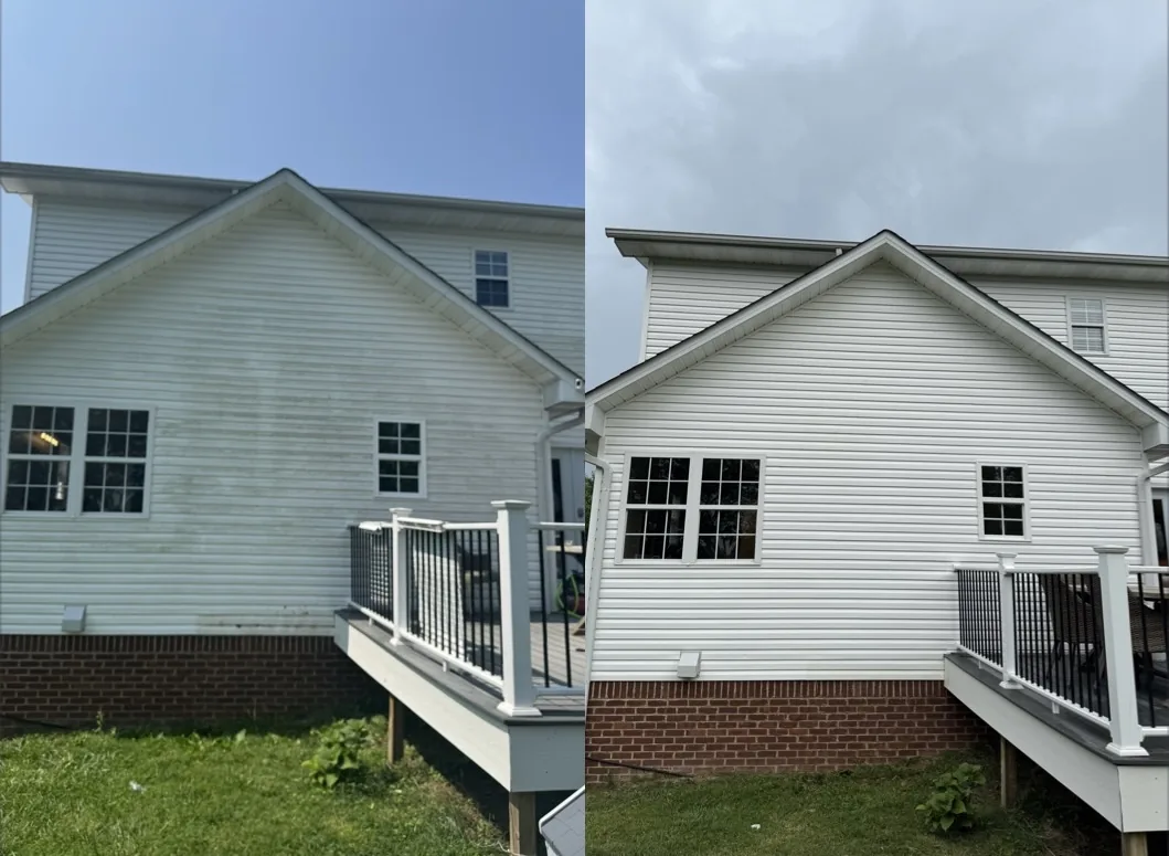 Vortex Exterior Washing before and after: Exterior House Wash
