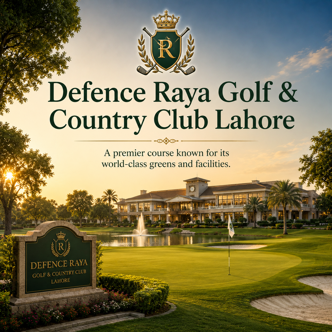 Water carrying along a fairway at Defence Raya Golf & Country Club, Lahore.