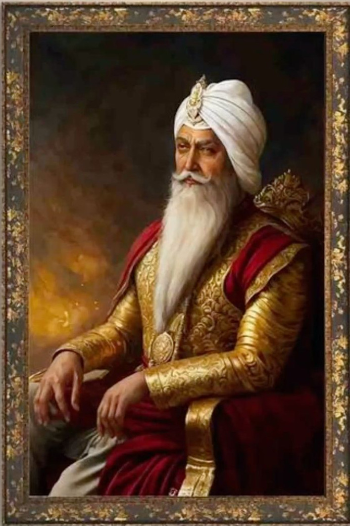 Portrait of Maharaja Ranjit Singh.