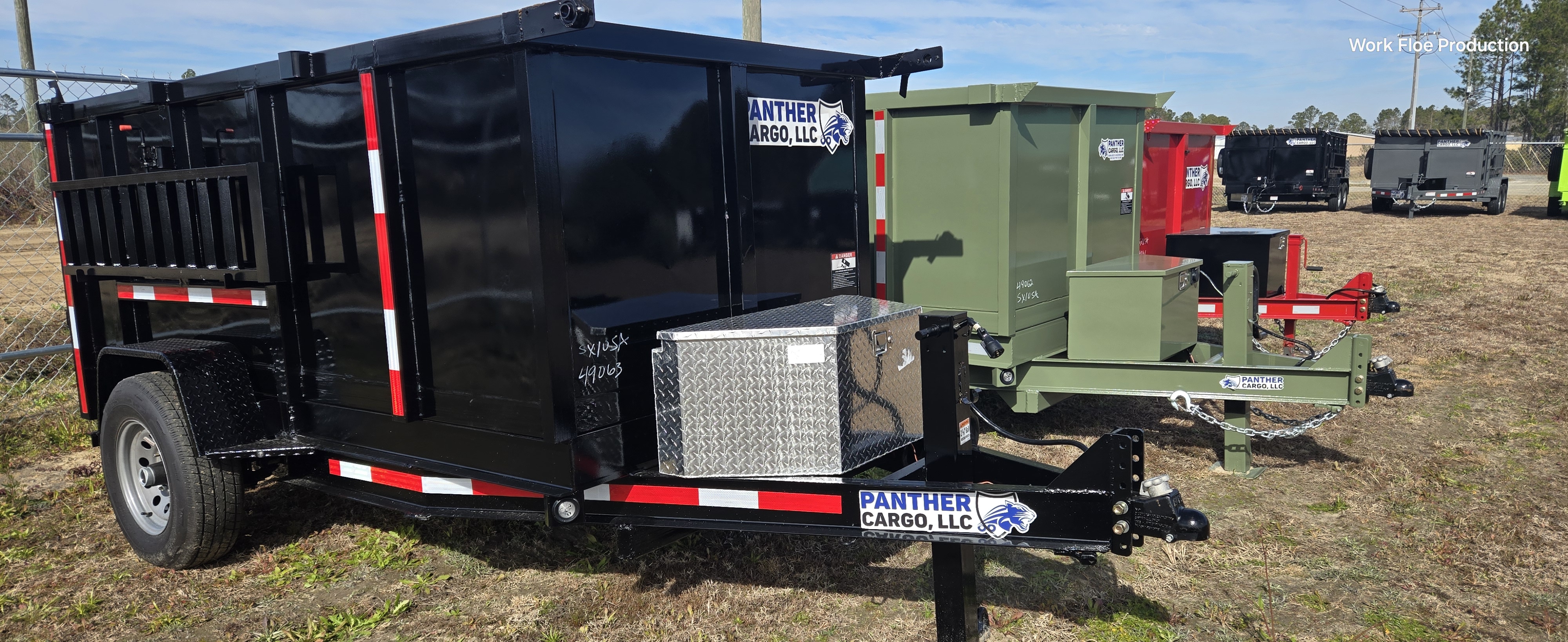 Black dump trailers