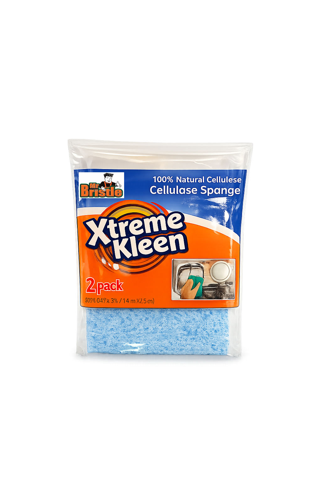 Mr Bristle 2 Pack Cellulose Sponge and Scourer Zimbabwe