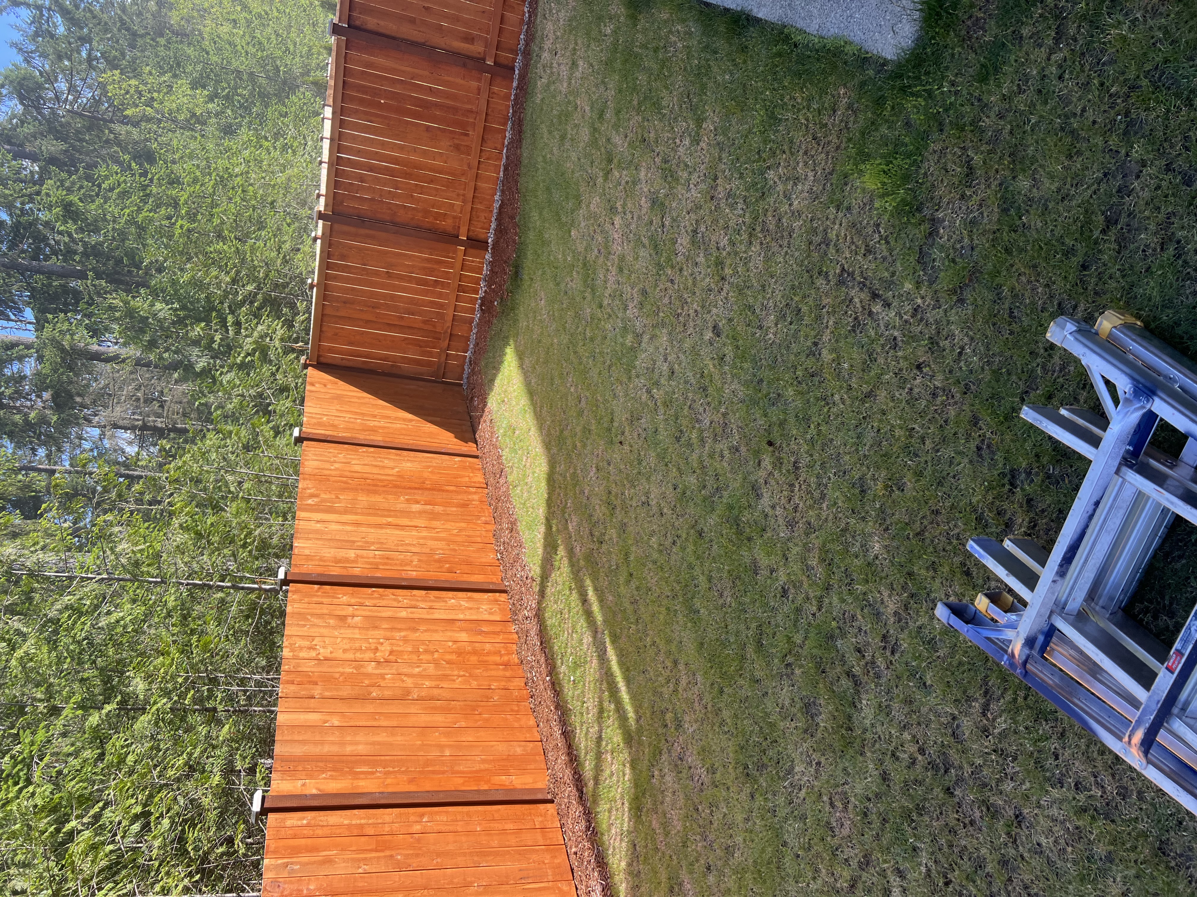 Fence staining 