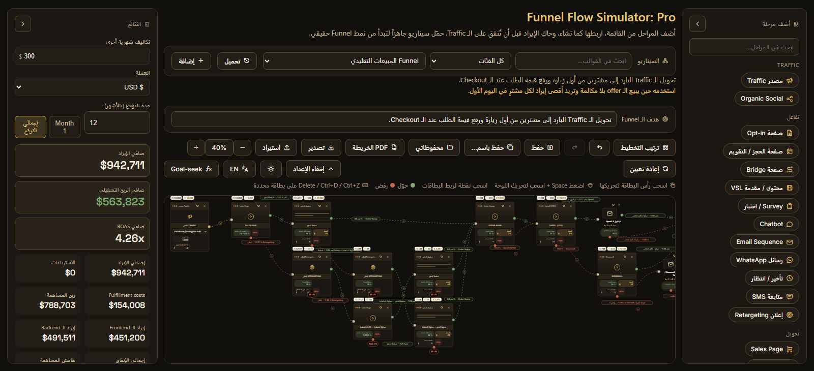 واجهة التطبيق بالعربية