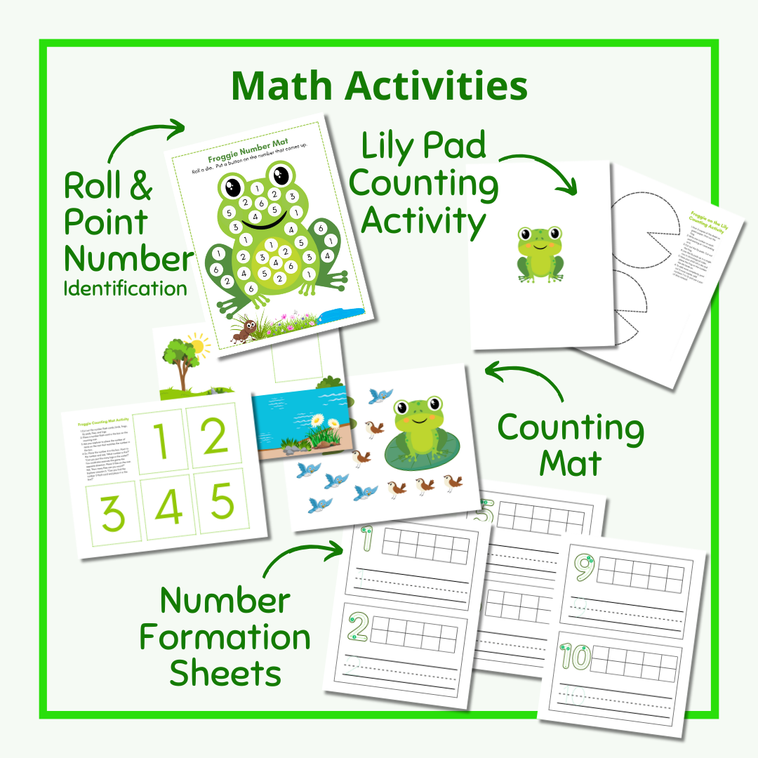 math frog activities for preschool
