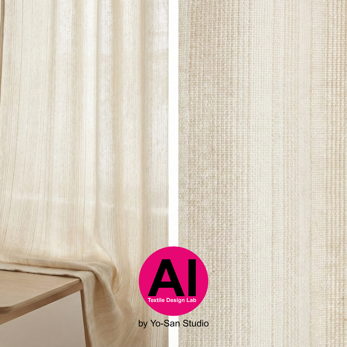 Scandinavian-inspired textile design drapery